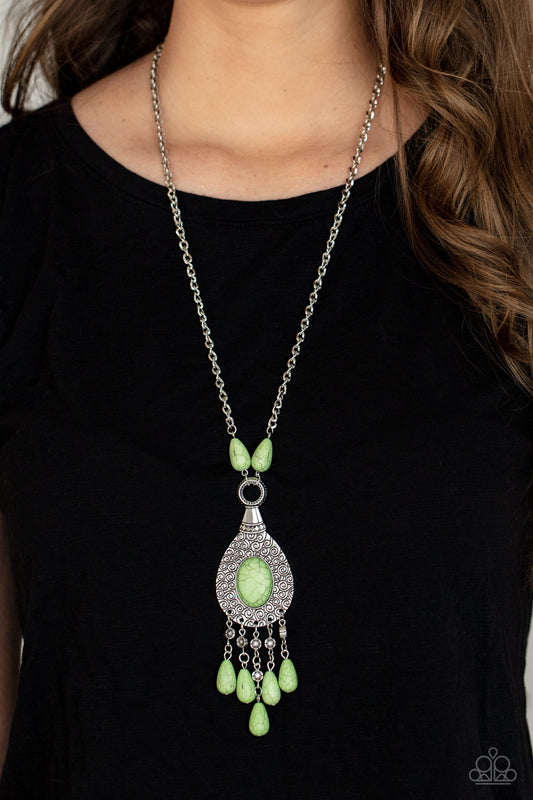 Paparazzi Necklace ~ Cowgirl Couture - Green