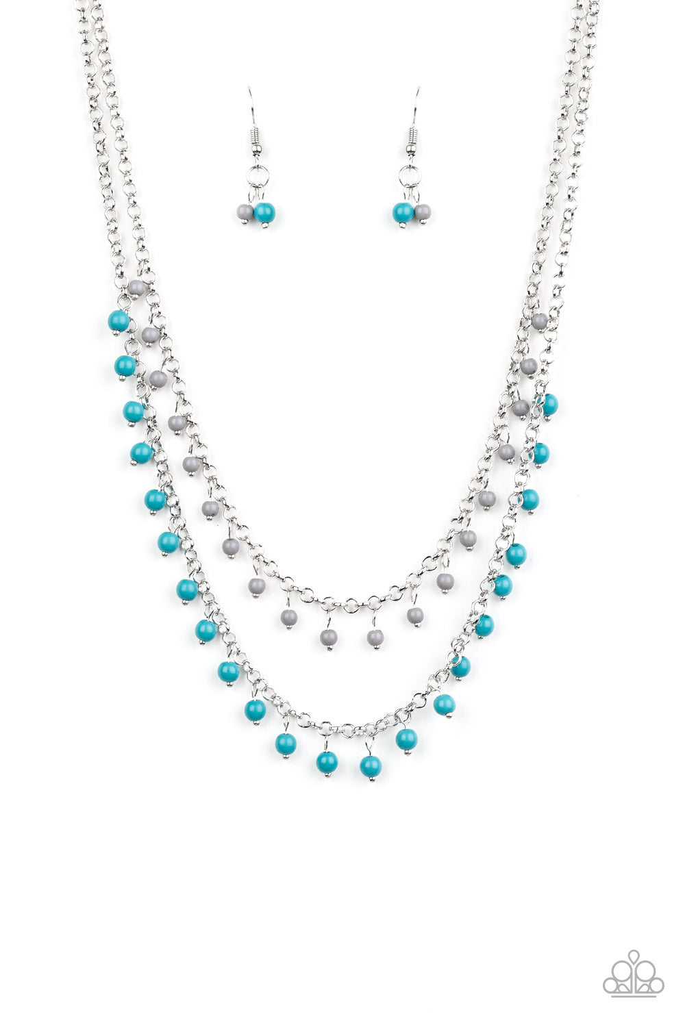 Dainty Distraction - Blue Necklace Paparazzi