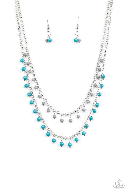 Dainty Distraction - Blue Necklace Paparazzi