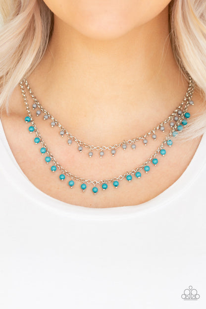 Paparazzi Necklace ~ Dainty Distraction - Blue