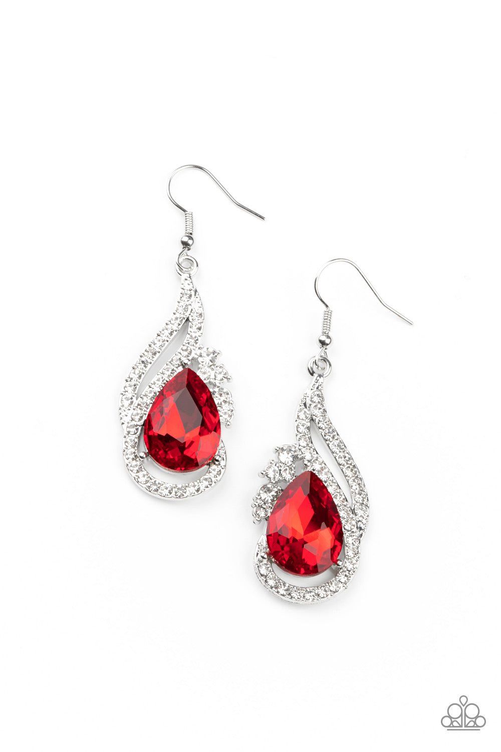 Dancefloor Diva - Red Earring Paparazzi Accessories