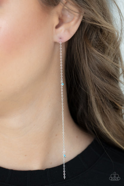 Paparazzi Dauntlessly Dainty - Blue Dainty Earring Post Style. Subscribe & Save. #P5PO-BLXX-120XX