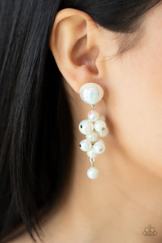 Paparazzi Dont Rock The YACHT - Multi Iridescent Pearl Earrings