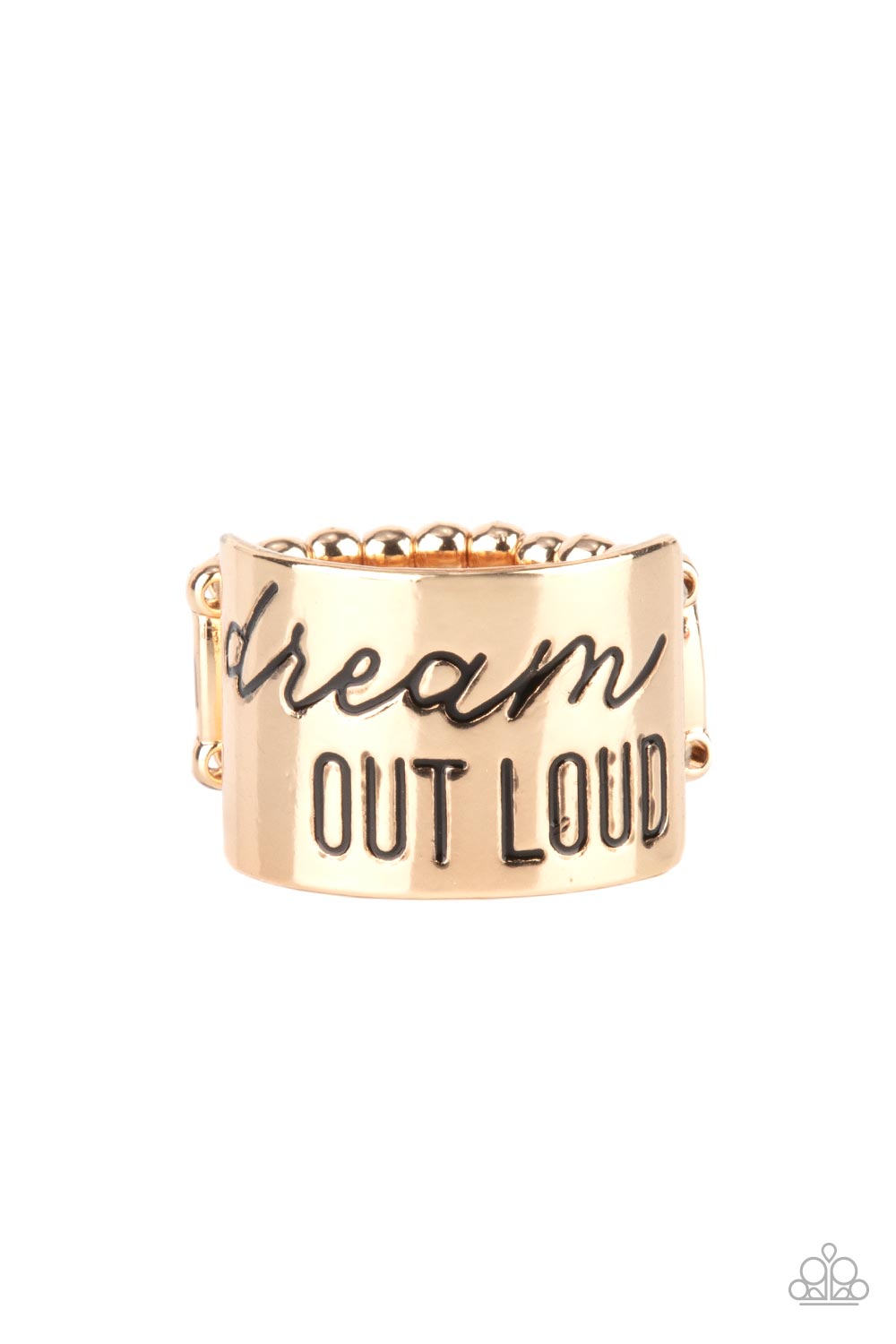 Paparazzi Dream Louder Gold Ring Inspirational Ring. #P4WD-GDXX-108XX. Subscribe & Save