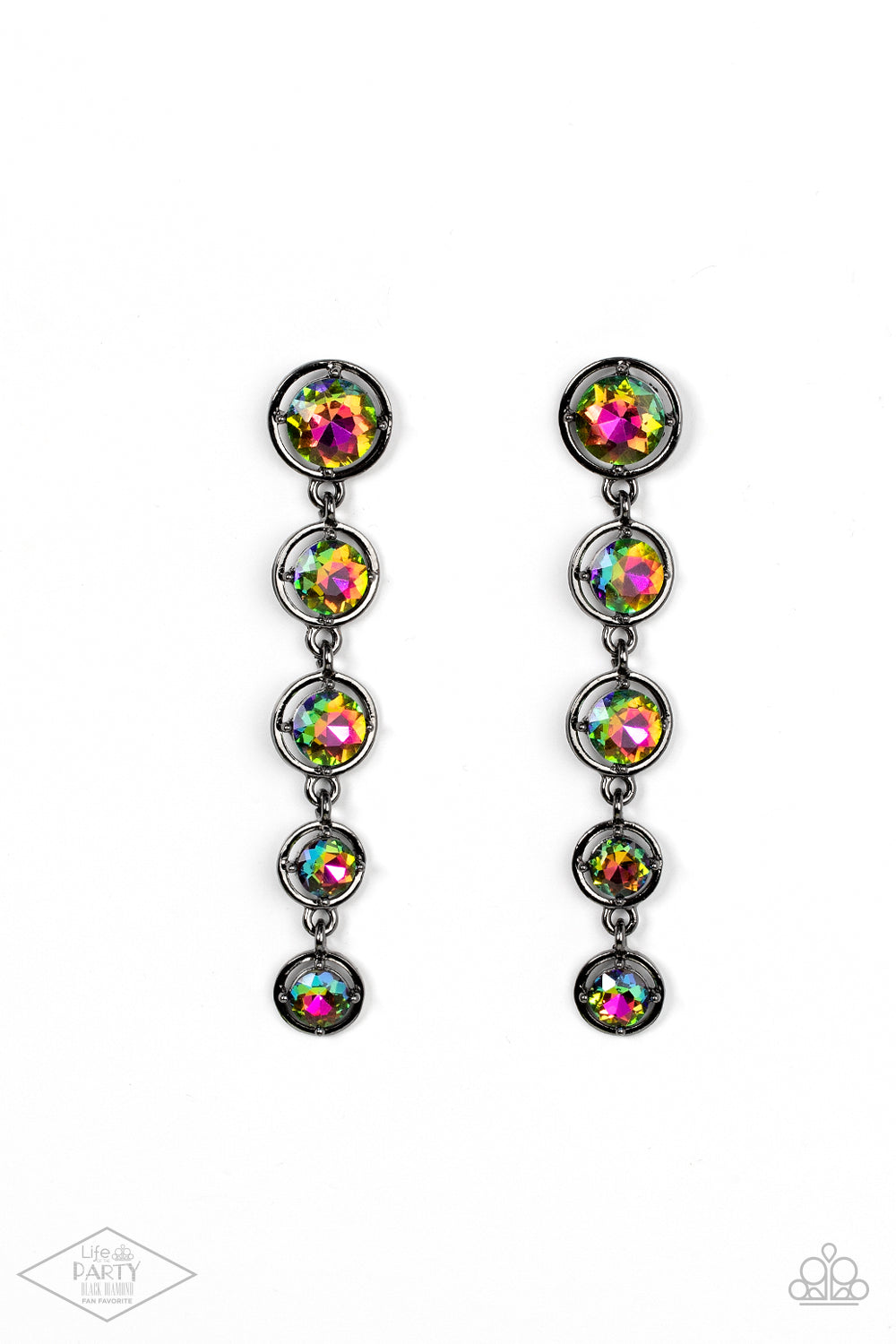 Paparazzi Drippin In Starlight Multi Earrings Oil Spill post earrings