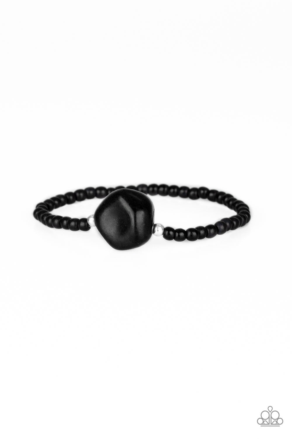 Eco Eccentricity - Black Bracelet Paparazzi Accessories #P9SE-BKXX-181XX