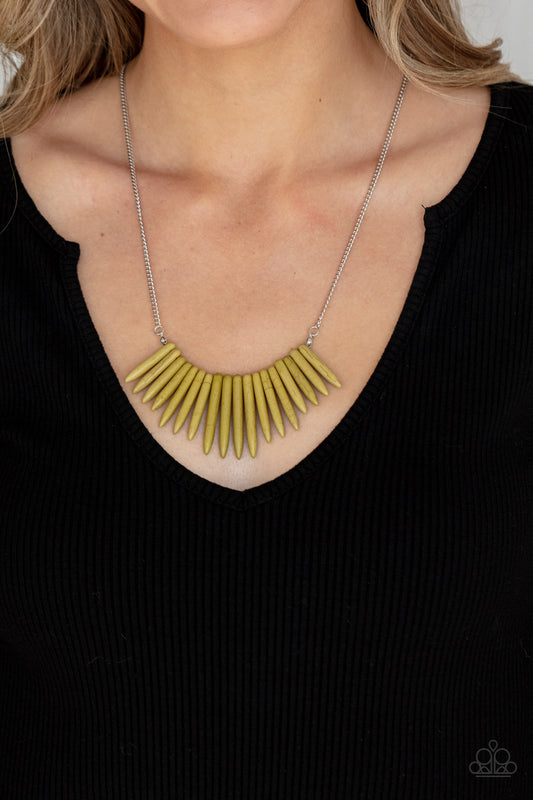 Paparazzi Necklace ~ Exotic Edge - Green