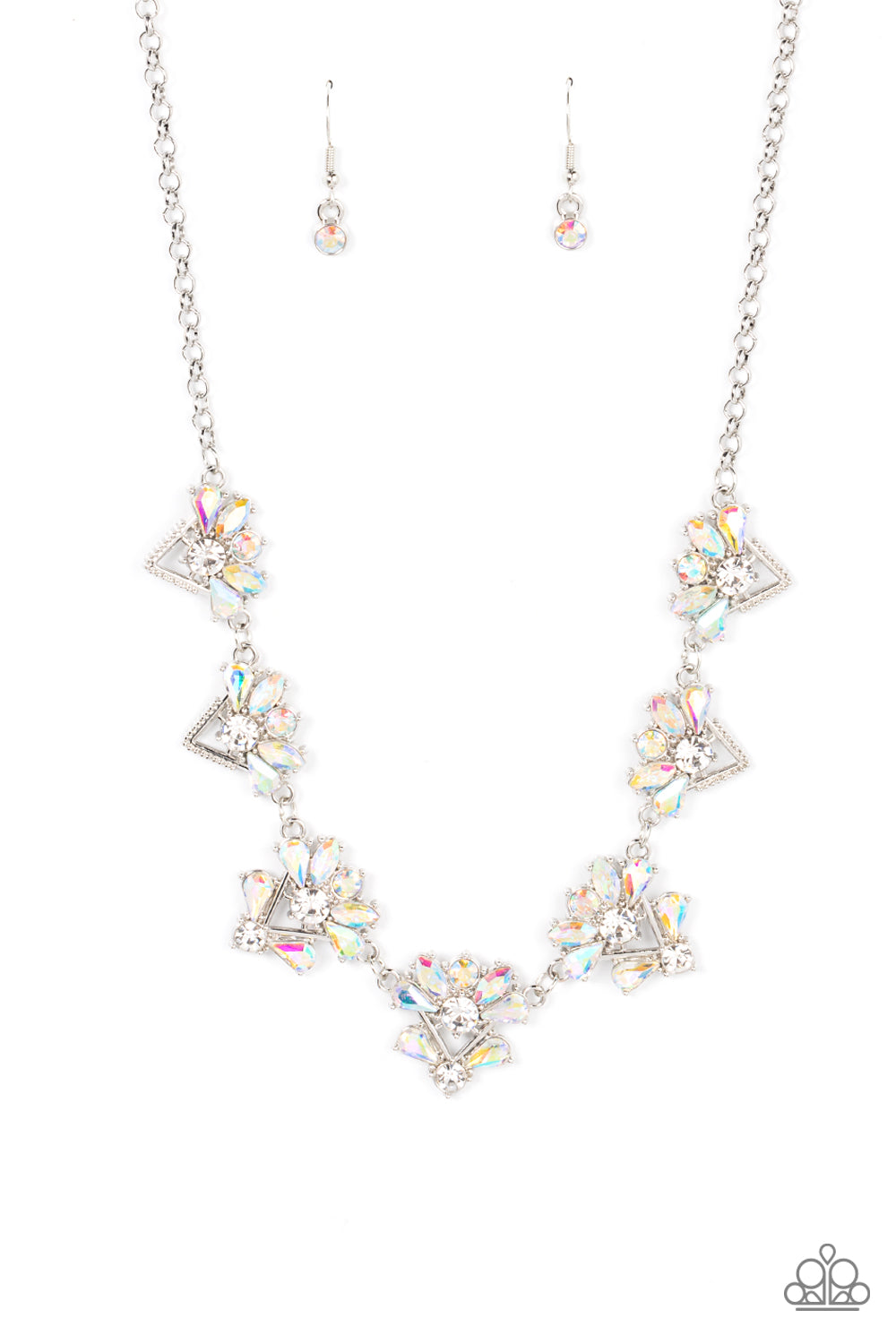 Extragalactic Extravagance Multi Iridescent Necklace Paparazzi Accessories. #P2ST-MTXX-088XX