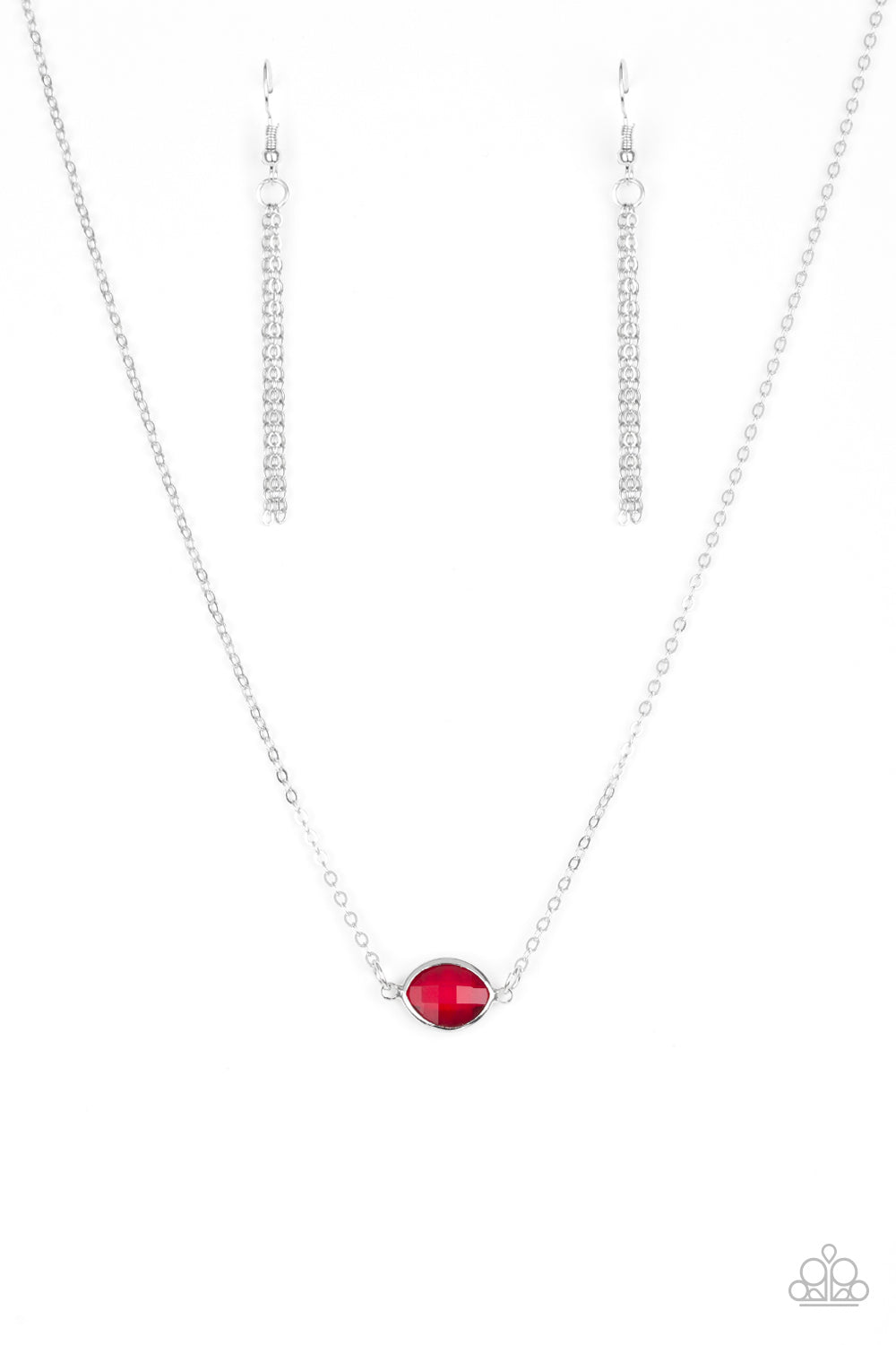 Fashionably Fantabulous - Red Necklace Dainty Paparazzi Accessories