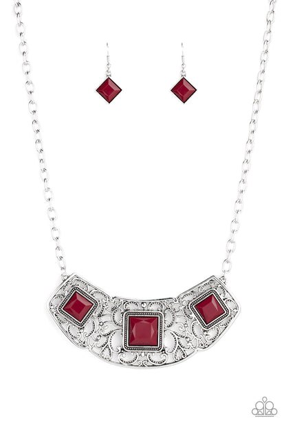 Paparazzi Feeling Inde-PENDANT Red Necklace