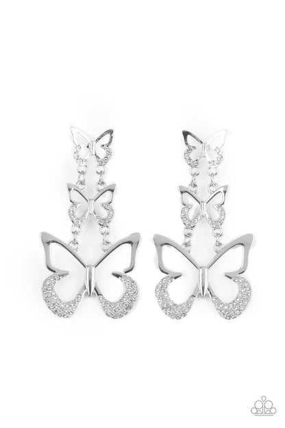 Paparazzi Flamboyant Flutter Silver Earring. Subscribe & Save on these butterfly $5 earrings.