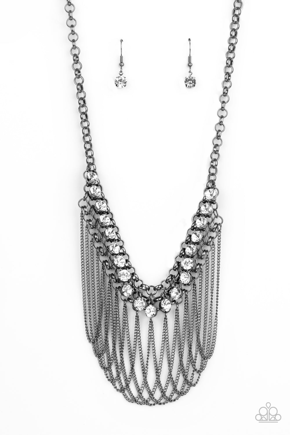 Flaunt Your Fringe - Black Necklace Paparazzi $5 Accessories. #P2ED-BKXX-143XX. Buy in installments 