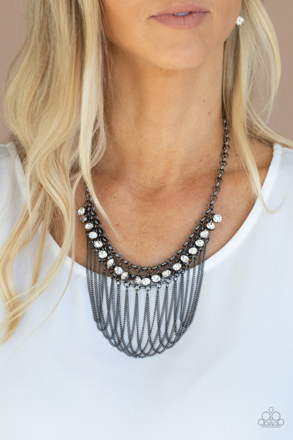 Paparazzi Flaunt Your Fringe - Black Necklace. #P2ED-BKXX-143XX. Get Free Shipping!