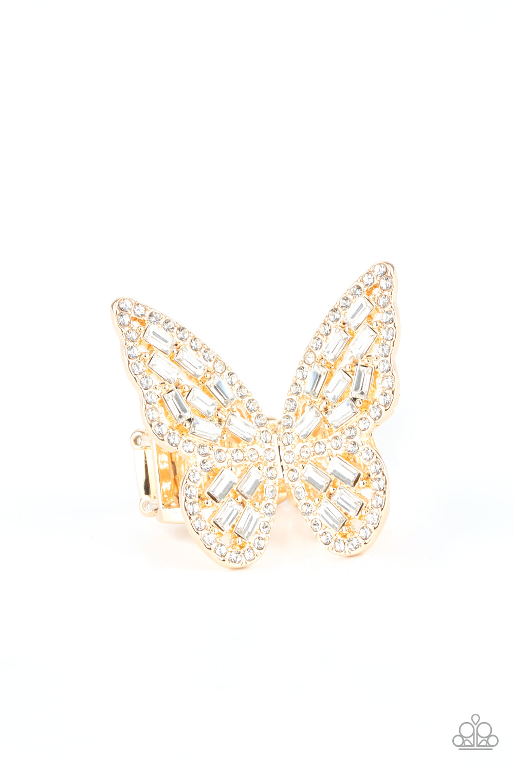 Flauntable Flutter Gold Ring Paparazzi Accessories. $5 Jewelry. Butterfly Rings