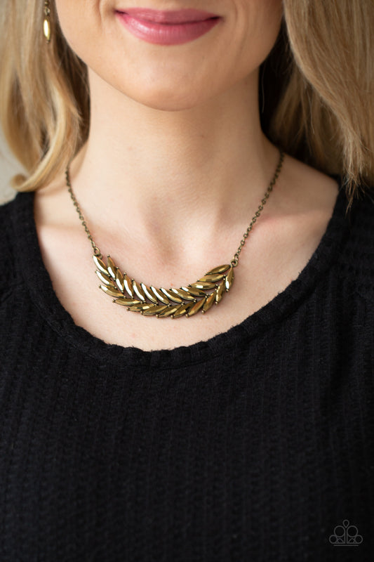 Paparazzi Necklace ~ Flight of FANCINESS - Brass