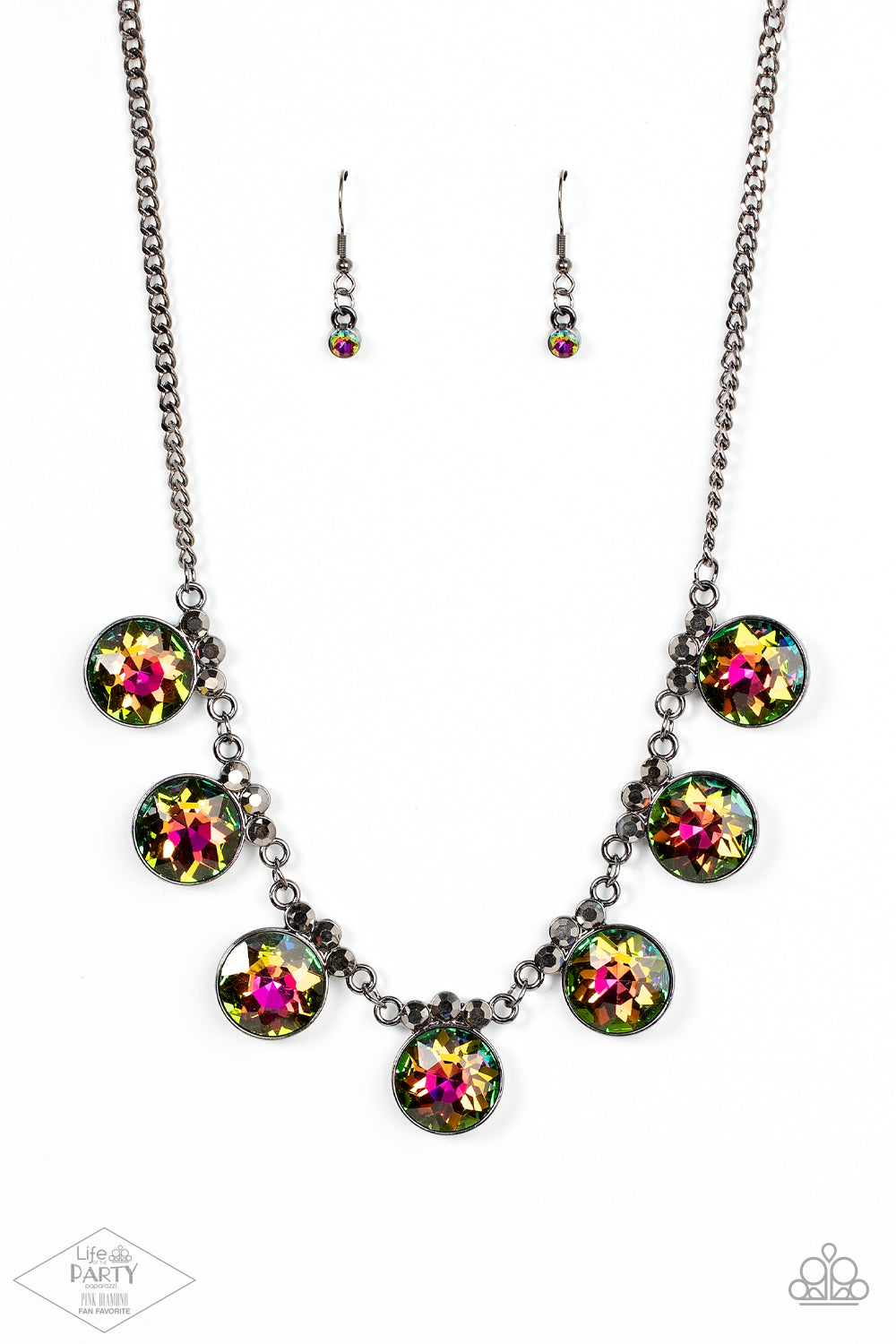 Paparazzi GLOW-Getter Glamour Multi Necklace Paparazzi Accessories. Oil Spill Jewelry. Dainty