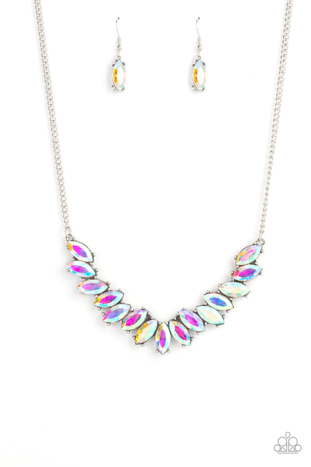 Galaxy Game-Changer Multi Necklace Paparazzi Accessories Iridescent $5 Jewelry. Free Shipping