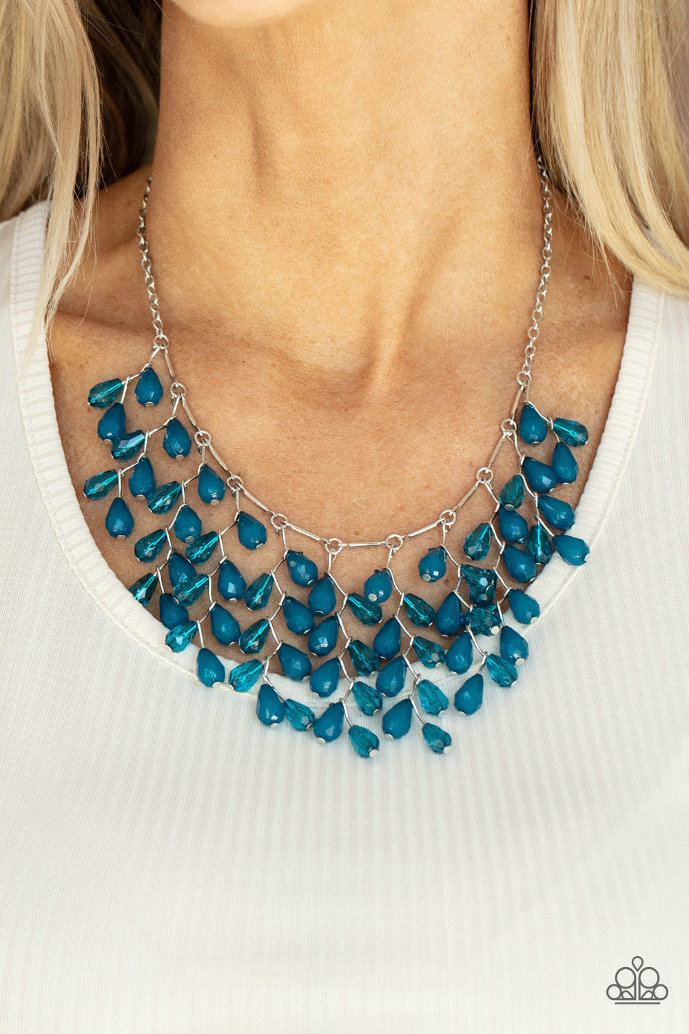 Paparazzi Garden Fairytale Blue Fringe Necklace. Subscribe & Save! #P2ST-BLXX-163XX