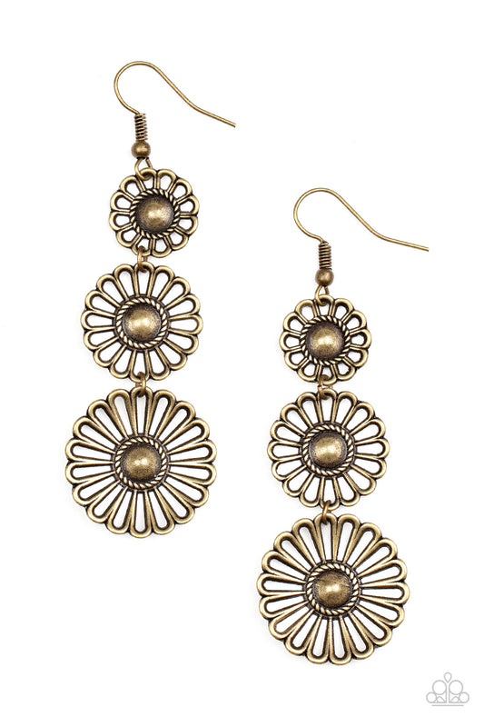 Paparazzi Gazebo Garden Brass Earrings. Get Free Shipping. #P5BA-BRXX-052XX