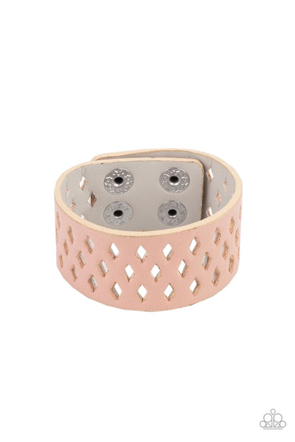 Glamp Champ - Pink Bracelet Paparazzi Accessories Pink Urban Bracelet