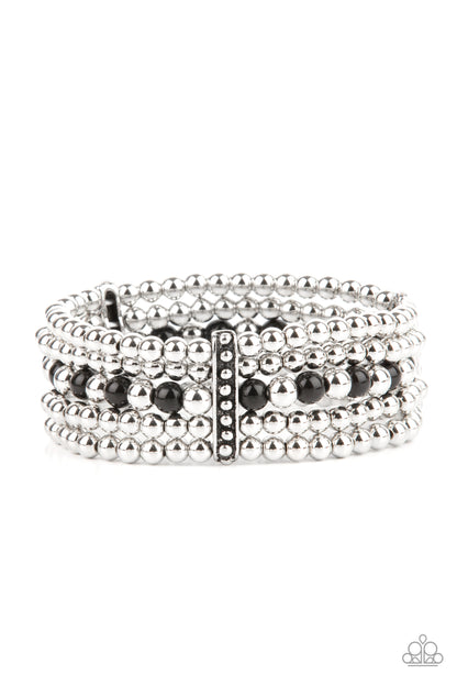 Paparazzi Gloss Over The Details - Black Bracelet for Women