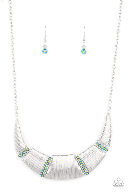 Going Through Phases Multi Iridescent Necklace Paparazzi Accessories #P2ED-MTXX-055XX