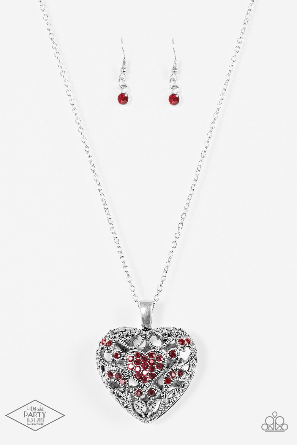 Heartless Heiress Red Necklace Paparazzi Accessories. Get Free Shipping! #P2WH-RDXX-179XX