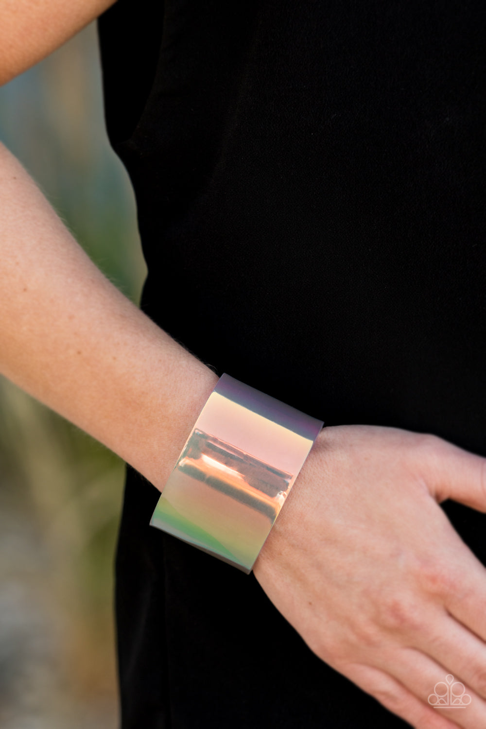 Paparazzi Holographic Aura - Multi Bracelet. Get Free Shipping. #P9ST-MTXX-005XX. Cuff Bracelet