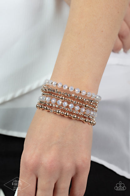 Paparazzi ICE Knowing You Rose Gold Bracelet. Get Free Shipping. #P9RE-GDRS-354XX