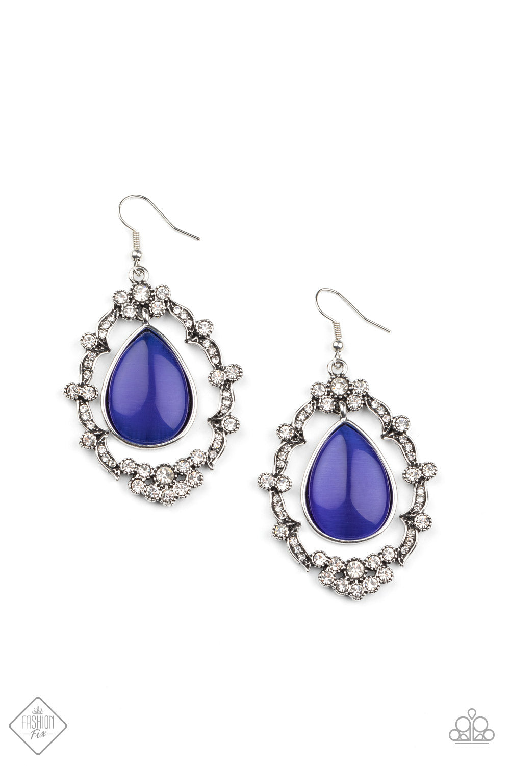 Icy Eden Blue Earring Paparazzi Accessories Moonstone Earring