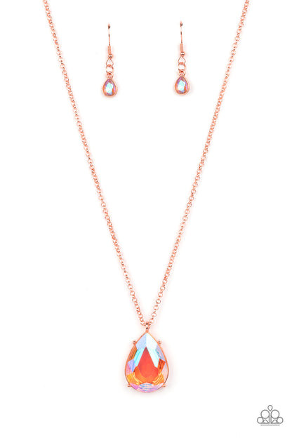 Paparazzi Illustrious Icon Copper Iridescent Necklace. Subscribe & Save. #P2DA-CPSH-185XX