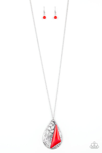 Paparazzi Necklace ~ Impressive Edge - Red