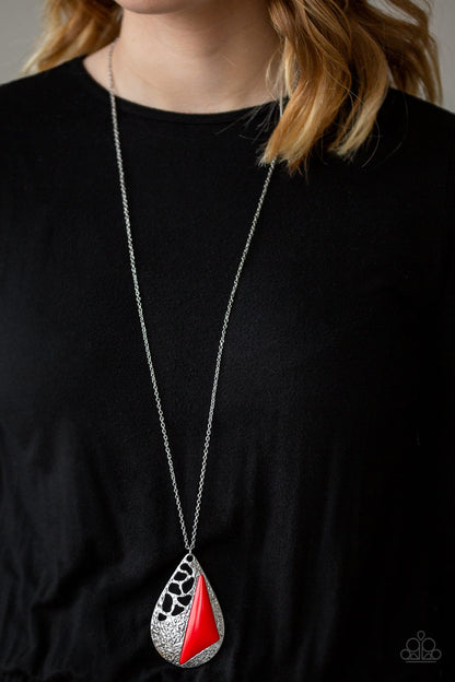 Paparazzi Necklace ~ Impressive Edge - Red