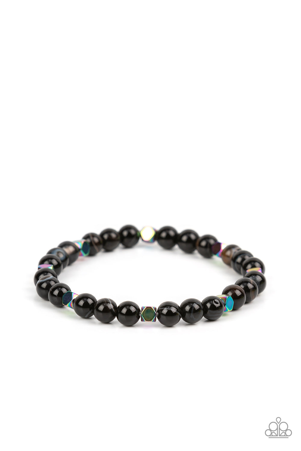 Interstellar Solitude Black Bracelet Paparazzi Accessories Urban Style $5 jewelry. #P9SE-URBK-504XX