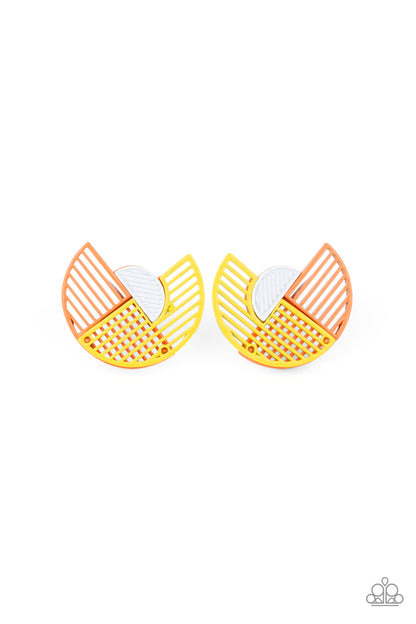 It’s Just an Expression - Yellow Earring Paparazzi Accessories