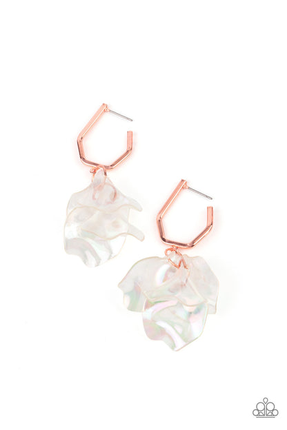 Jaw-Droppingly Jelly - Copper Hoop Paparazzi Accessories Acrylic Earring