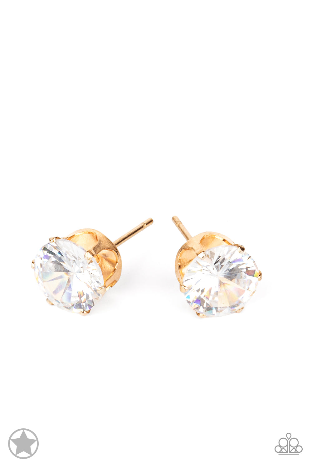 Paparazzi Earring ~ Just In TIMELESS - Gold Stud Earring