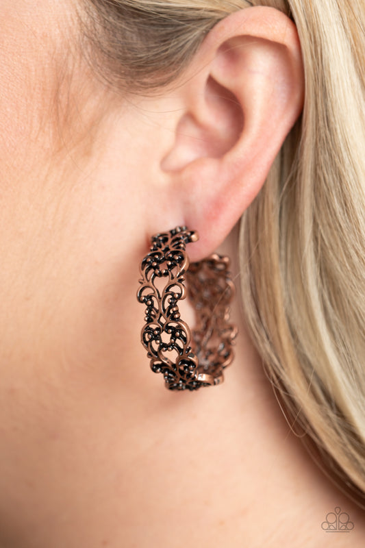 Paparazzi Laurel Wreaths - Copper Earring