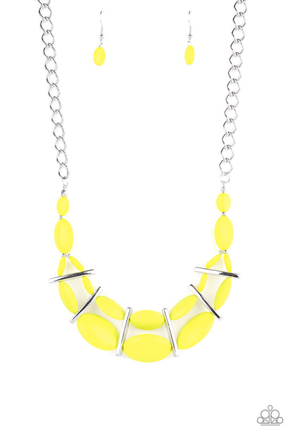 Paparazzi Law of the Jungle - Yellow Necklace. #P2ST-YWXX-064XX