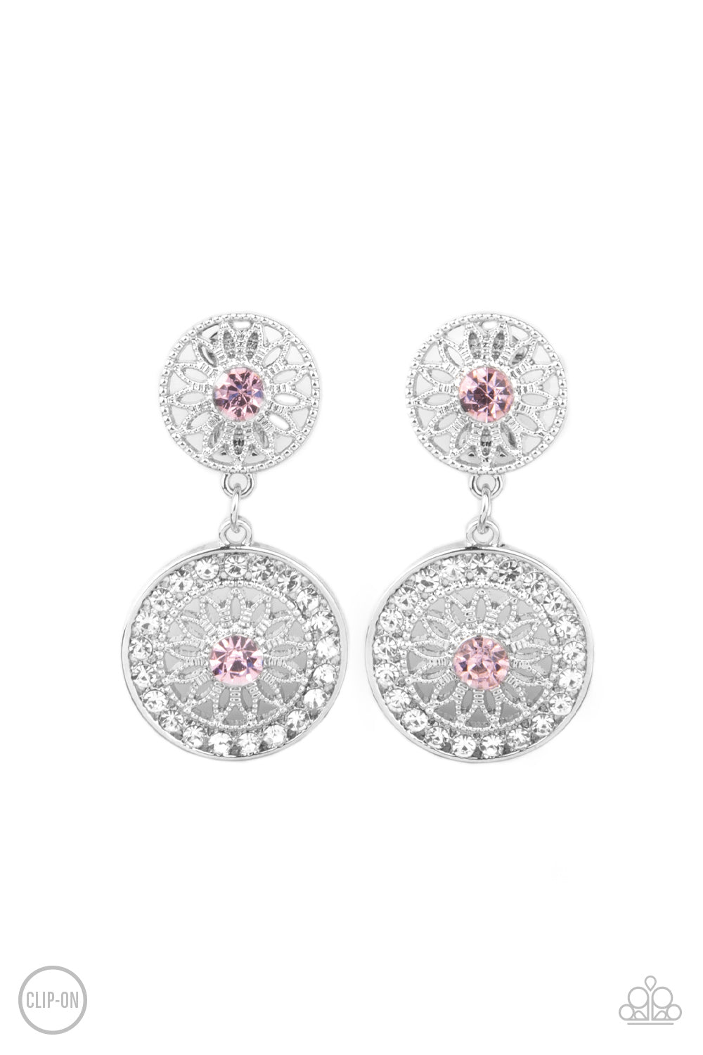 Life of The Garden Party - Pink Earring Paparazzi Accessories Clip-On Style Earring