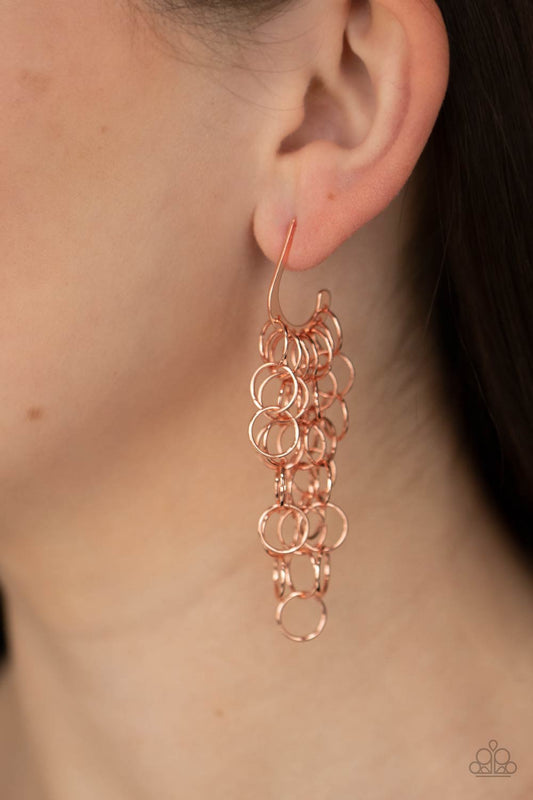 Paparazzi Earring ~ Long Live The Rebels - Copper