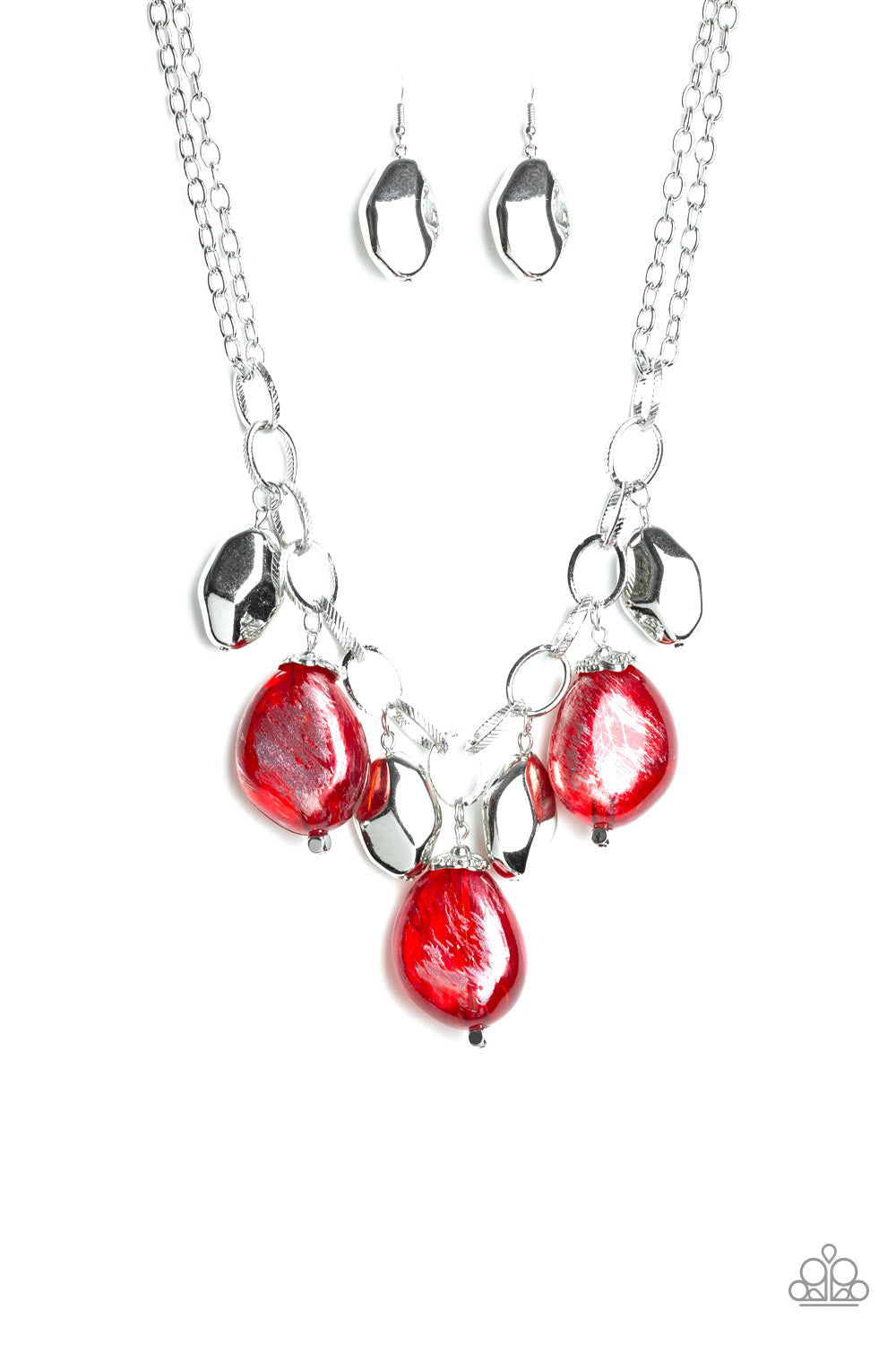 Paparazzi Necklace ~ Looking Glass Glamorous - Red