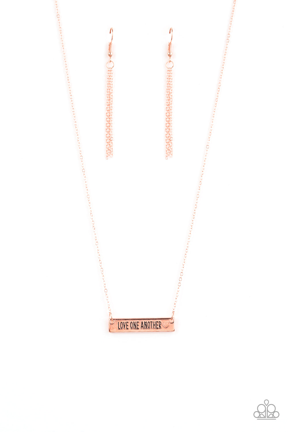 Love One Another Copper Necklace Paparazzi Accessories. Get Free Shipping. #P2WD-CPSH-149XX