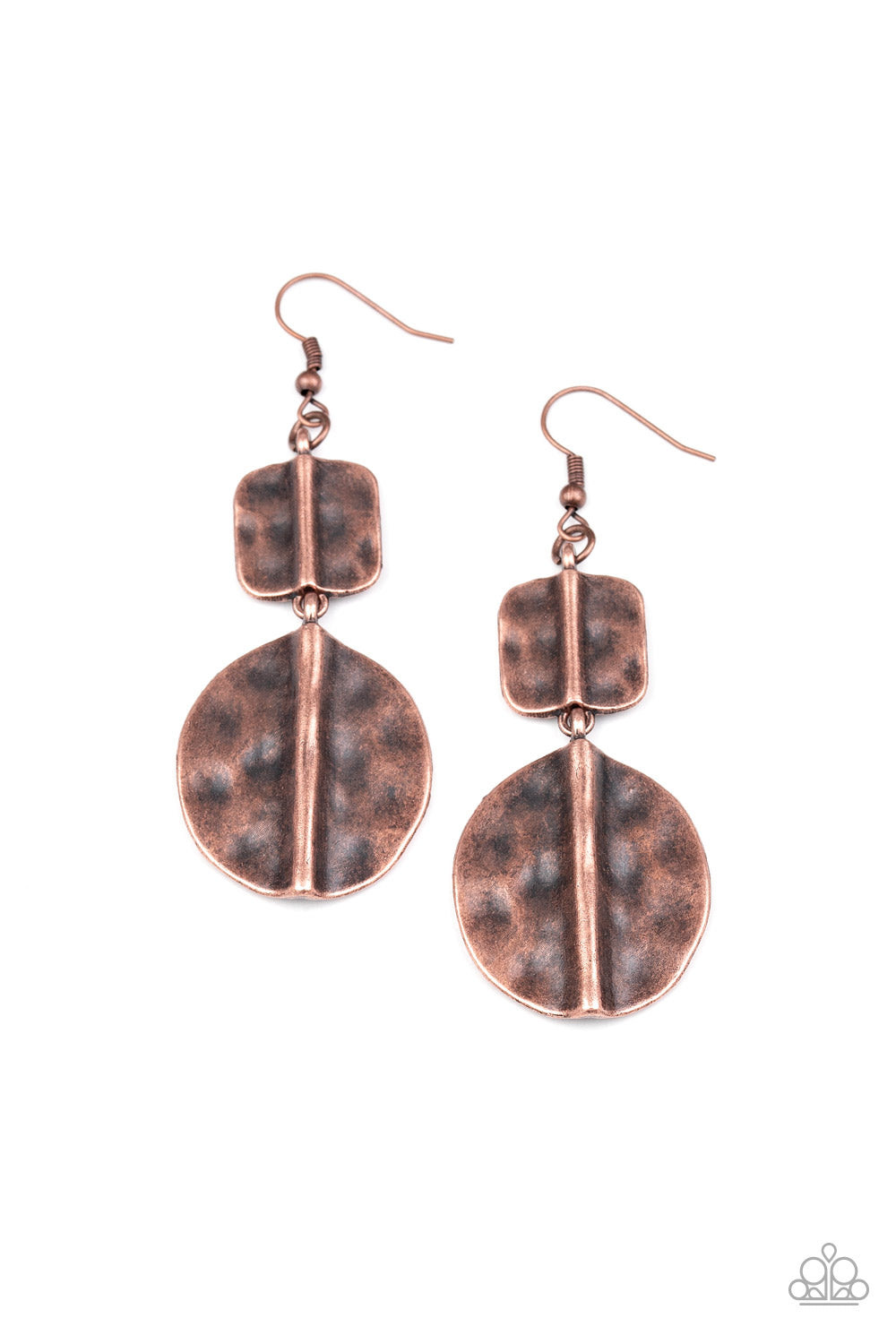 Lure Allure - Copper Earring Paparazzi Accessories in Antique copper shimmer 