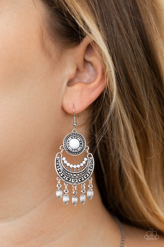 Paparazzi Earring ~ Mantra to Mantra - White