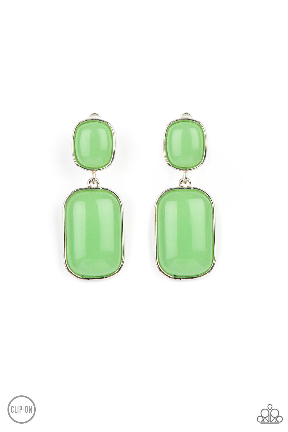 Meet Me At The Plaza - Green Earring Paparazzi Accessories