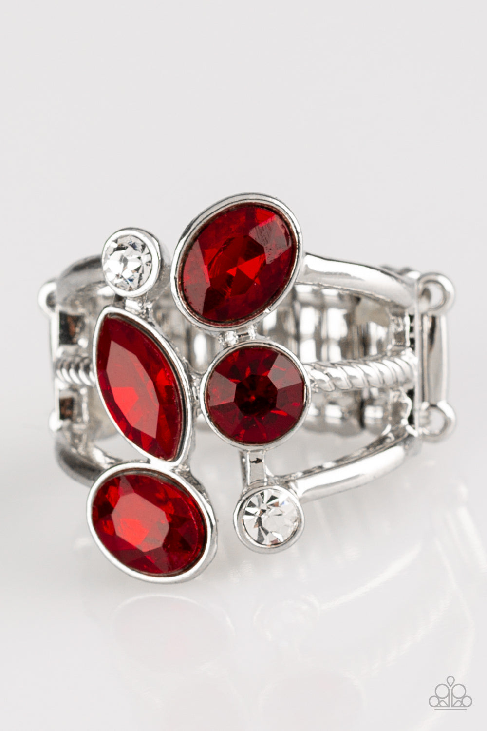 Metro Mingle - Red Ring Paparazzi Accessories $5 Jewelry. Subscribe & Save!