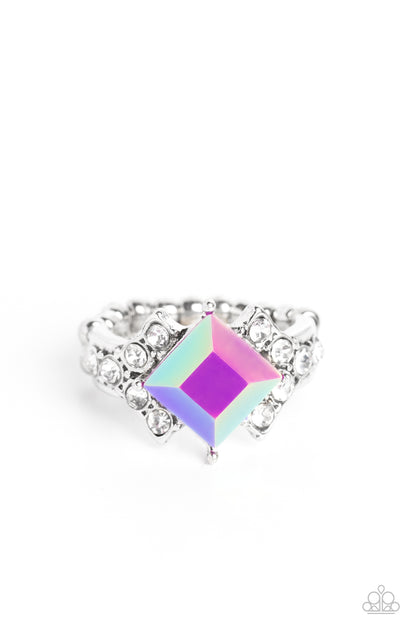 Paparazzi Mind-Blowing Brilliance Ring. #P4WH-PRXX-209XX. Get Free Shipping. Iridescent Ring