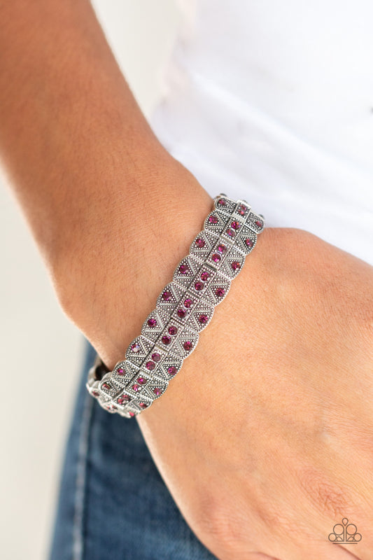 Paparazzi Modern Magnificence Purple Stretchy Bracelet. #P9ED-PRXX-022XX. Free Shipping!