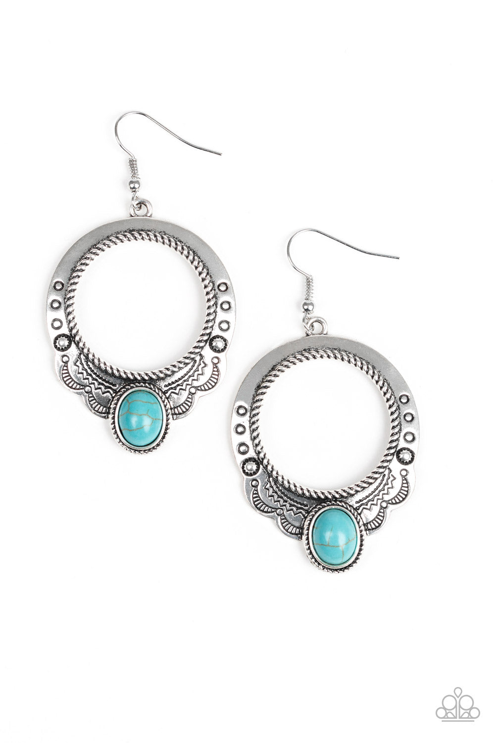 Paparazzi Earring ~ Natural Springs - Blue Stone Earring